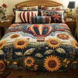Set di Biancheria da Letto Trapuntata 3 Pezzi Galleggiante Floralscape