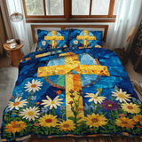 Set di Biancheria da Letto Trapuntata 3 Pezzi Fede Floreale