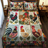 Set di Biancheria da Letto Trapuntata 3 Pezzi Gallo Floreale