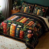 Set di Biancheria da Letto Trapuntata 3 Pezzi Capitoli Floreali