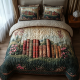 Set di Biancheria da Letto Trapuntata 3 Pezzi Capitoli Floreali