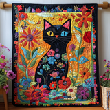 Gatti Colorati Floreali Coperta Trapuntata