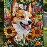 Delizia del Corgi Floreale Coperta Trapuntata
