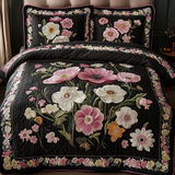 Set di Biancheria da Letto Trapuntata 3 Pezzi Sogno Floreale