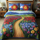 Set di Biancheria da Letto Trapuntata 3 Pezzi Floreale Onirico