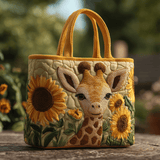 Giraffa Floreale Borsa Tote Trapuntata
