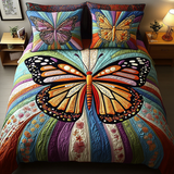 Set di Biancheria da Letto Trapuntata 3 Pezzi Bagliore Floreale