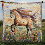 Cavallo Floreale Coperta Trapuntata