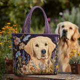 Amore del Retriever Floreale Borsa Tote Trapuntata