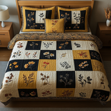 Set di Biancheria da Letto Trapuntata 3 Pezzi Floreale Square