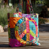 Vibrazioni Flower Power Borsa Tote Trapuntata