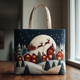 Babbo Natale in Volo Borsa Tote Trapuntata