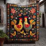 Giardino delle Galline Folk Coperta Trapuntata