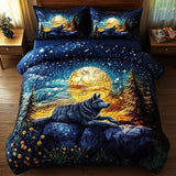 Set di Biancheria da Letto Trapuntata 3 Pezzi Foresta Alfa