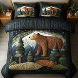 Set di Biancheria da Letto Trapuntata 3 Pezzi Orso della Foresta
