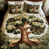 Set di Biancheria da Letto Trapuntata 3 Pezzi Abbraccio della Foresta