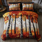 Set di Biancheria da Letto Trapuntata 3 Pezzi Bagliore della Foresta