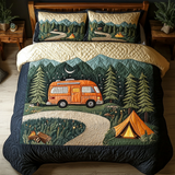 Set di Biancheria da Letto Trapuntata 3 Pezzi Viaggio della Foresta