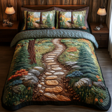 Set di Biancheria da Letto Trapuntata 3 Pezzi Sentiero della Foresta