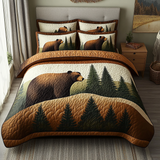 Set di Biancheria da Letto Trapuntata 3 Pezzi Rifugio della Foresta