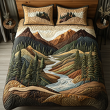 Set di Biancheria da Letto Trapuntata 3 Pezzi Sentiero della Foresta