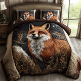 Set di Biancheria da Letto Trapuntata 3 Pezzi Sussurro della Foresta