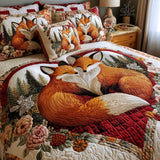 Set di Biancheria da Letto Trapuntata 3 Pezzi Volpi nell'Amore