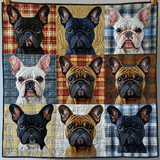 Ritratti Frenchie Coperta Trapuntata