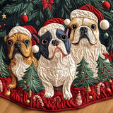 Stile del Frenchie Copri Base per Albero di Natale Trapuntato