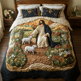 Set di Biancheria da Letto Trapuntata 3 Pezzi Agnello Fresco