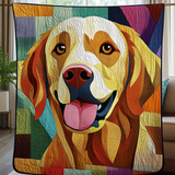 Golden Retriever Amichevole Coperta Trapuntata
