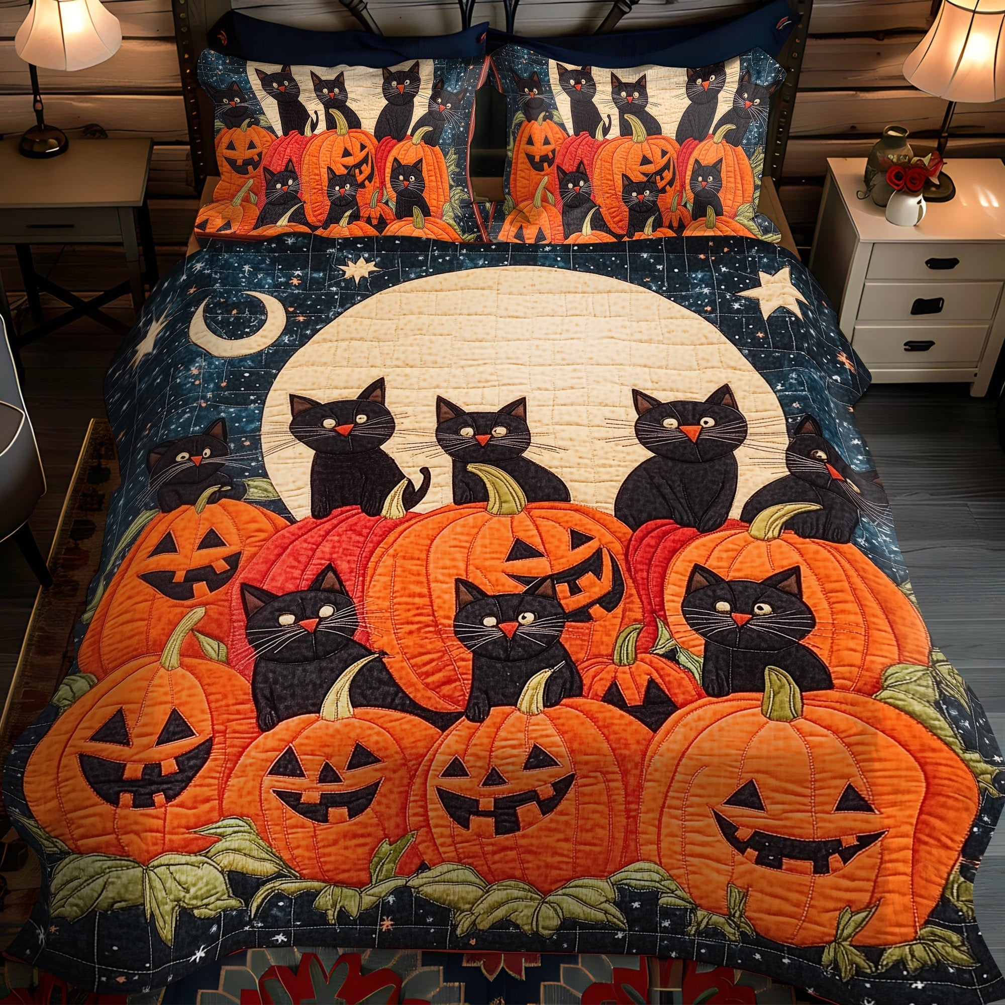 Set di Biancheria da Letto Trapuntata 3 Pezzi Notte di Fright di Fun