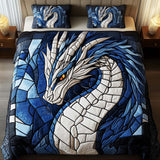 Set di Biancheria da Letto Trapuntata 3 Pezzi Serpente del Gelo