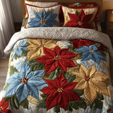 Set di Biancheria da Letto Trapuntata 3 Pezzi Eleganza Ghiacciata