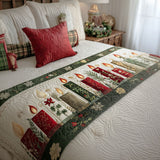Fiori Brinati Runner da Letto Trapuntato