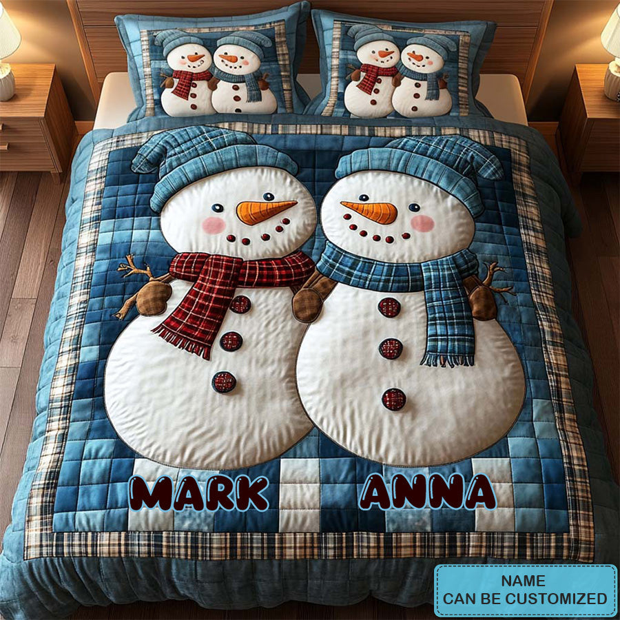 Set di Biancheria da Letto Trapuntata 3 Pezzi Personalizzato Amici Ghiacciati