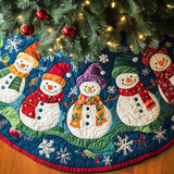 Frosty Tales Christmas Quilted Tree Skirt NCU0DK10475