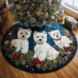 Sogni del Westie Gelido Copri Base per Albero di Natale Trapuntato