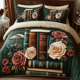 Set di Biancheria da Letto Trapuntata 3 Pezzi Capitoli del Giardino