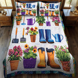 Set di Biancheria da Letto Trapuntata 3 Pezzi Giardino di Essentials