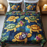 Set di Biancheria da Letto Trapuntata 3 Pezzi Esploratori del Giardino