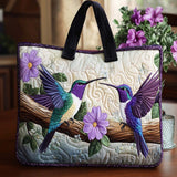 Canto del Colibrì in Giardino Borsa Tote Trapuntata