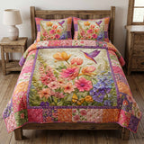 Spring 3-Piece Quilted Bedding Set NCU0VT375