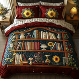 Set di Biancheria da Letto Trapuntata 3 Pezzi Giardino del Sapere