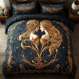 Set di Biancheria da Letto Trapuntata 3 Pezzi Gemini