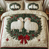 Set di Biancheria da Letto Trapuntata 3 Pezzi Agnello Gentile