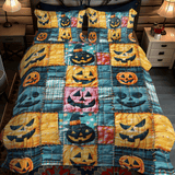Set di Biancheria da Letto Trapuntata 3 Pezzi Casa Spettrale di Halloween