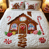 Set di Biancheria da Letto Trapuntata 3 Pezzi Rifugio del Pan di Zenzero
