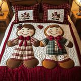Set di Biancheria da Letto Trapuntata 3 Pezzi Gioia del Pan di Zenzero di Set