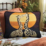 Romanticismo al Tramonto tra le Giraffe Federa Trapuntata